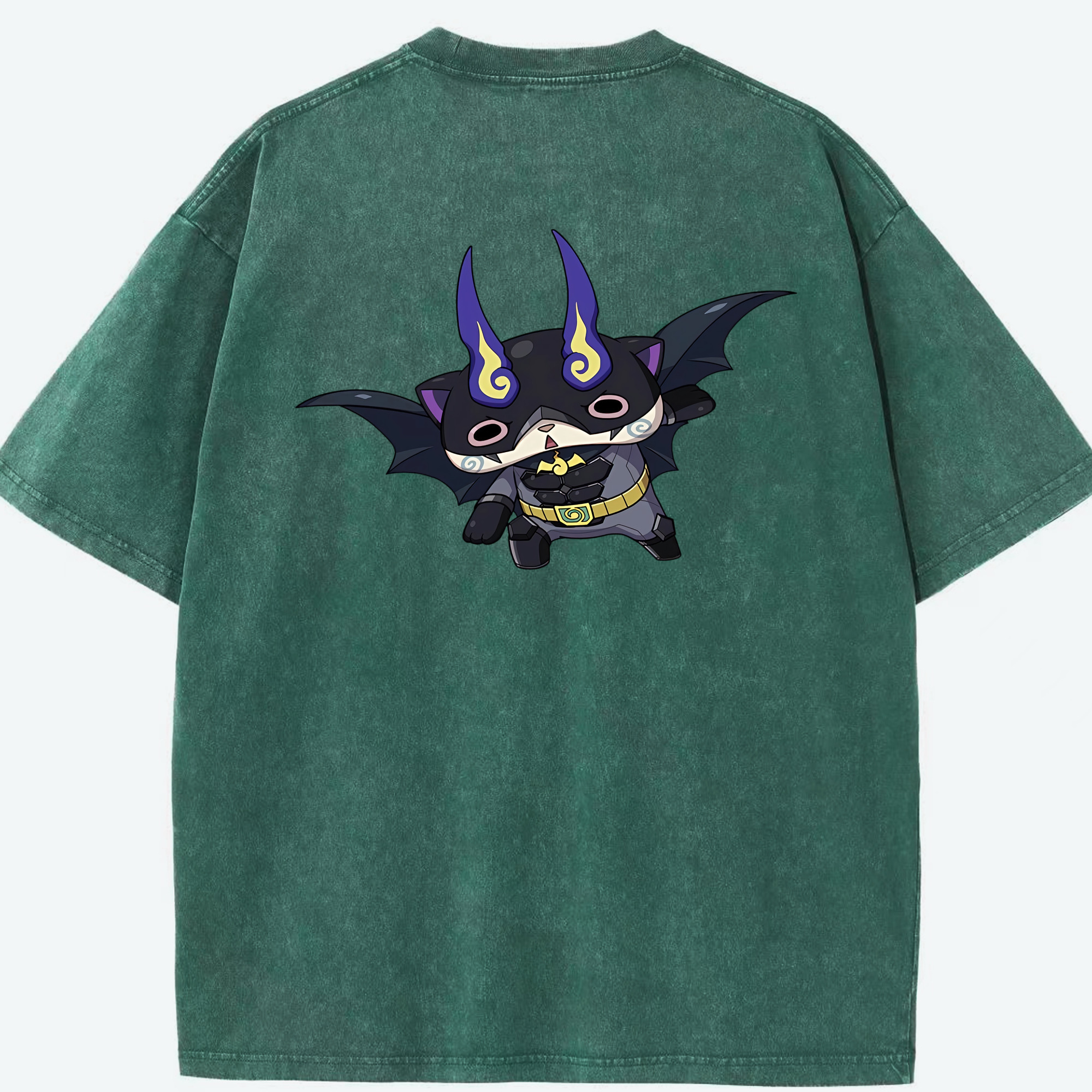（画像用） 妖怪ウォッチ Yo-kai Watch 綿100% ヴィンテージ風 半袖Tシャツ（背面プリント）